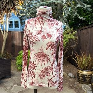 Cara Cara Piper Top -  Ivory Maroon